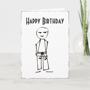 Happy Birthday Judoka Greeting Card