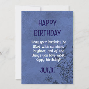 HAPPY BIRTHDAY JULIE INVITATION