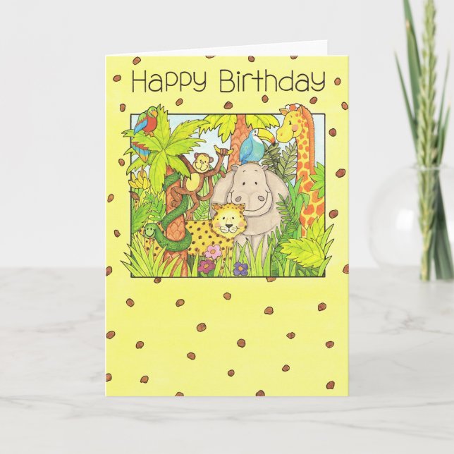 Happy Birthday Jungle Card (Front)