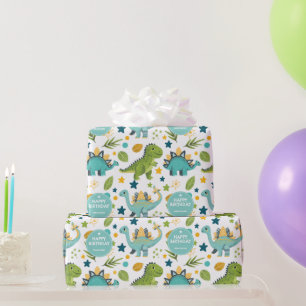 Happy Birthday Jurassic T Rex Dinosaur  Wrapping Paper
