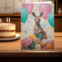 Happy Birthday Kangaroo Australian Animals