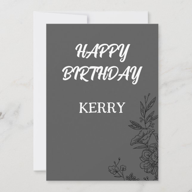 Happy Birthday Kerry Invitation (Front)