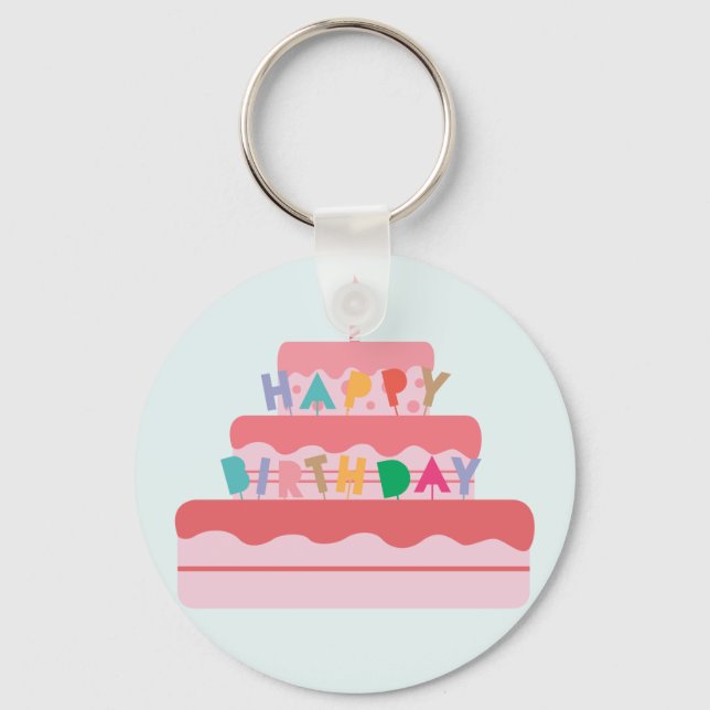 Happy Birthday Key Ring (Front)