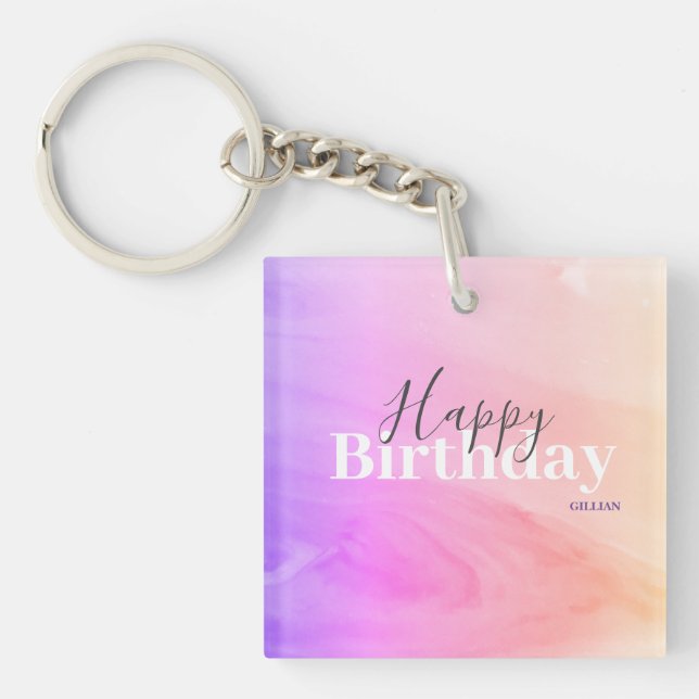Happy birthday  key ring (Front)