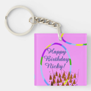 Happy Birthday Key Ring