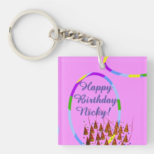 Happy Birthday Key Ring (Front)