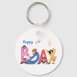 Happy Birthday Keychain Baby Bears Party