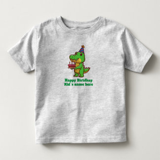 Happy birthday kids crocodile birthday cake gift toddler T-Shirt