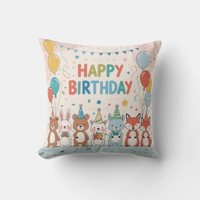 Happy birthday kids cushion (Front)