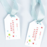 Happy Birthday Kids |  Gift Tags<br><div class="desc">Pretty star gift tag. Customise for any celebration,  birthday,  graduation,  farewell,  new baby.</div>