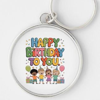Happy Birthday Kids Key Ring