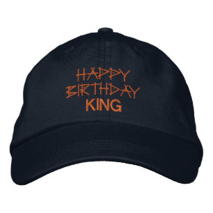 Happy Birthday KING Printed text Celebration-Hat Embroidered Hat