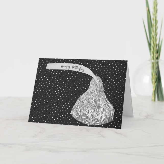 Happy Birthday Kiss On Dots Card (Front)