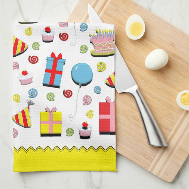 Happy Birthday Kitchen Towel (Quarter Fold)