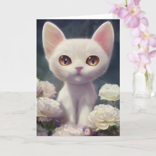 Happy Birthday Kitty Cat Personalise Name Card