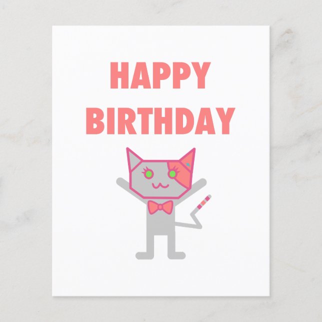 Happy Birthday Kitty Flyer (Front)