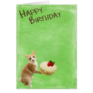 Happy Birthday | Kitty with Cake