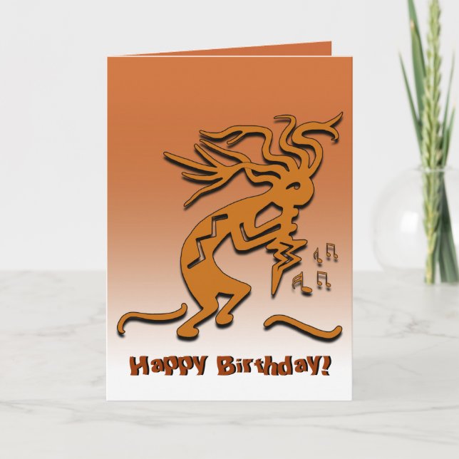 Happy Birthday Kokopelli Musician Notes Custom (Front)