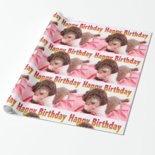 Happy Birthday Labradoodle Dog Wrapping Paper