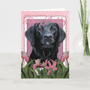 Happy Birthday - Labrador - Black - Gauge Card
