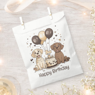 Happy Birthday Labrador Retriever Dogs Favour Bags