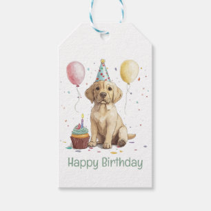 Happy Birthday Labrador Retriever Dogs Gift Tags