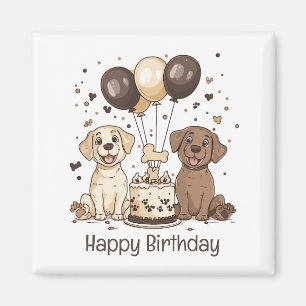 Happy Birthday Labrador Retriever Dogs Magnet