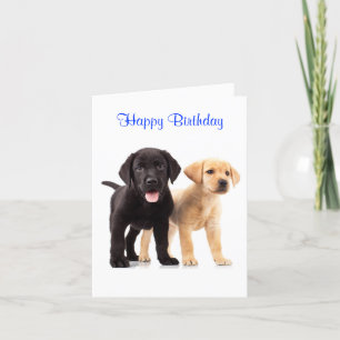 Happy Birthday Labrador Retriever Puppies Card