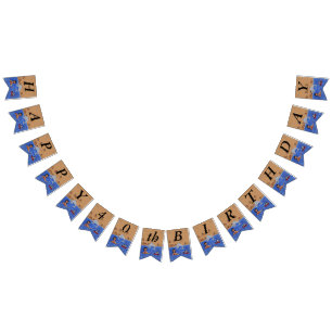 Happy Birthday Lady Cat Swimming in Ocean Beach Bunting