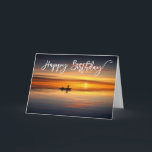 Happy Birthday Lake Fishing For HIm Card<br><div class="desc">This design was created through digital art. It may be personalised by clicking the customise button and changing the colour, adding a name, initials or your favourite words. Contact me at colorflowcreations@gmail.com if you with to have this design on another product. Purchase my original abstract acrylic painting for sale at...</div>