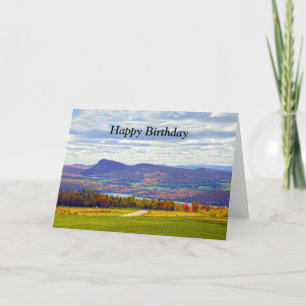 Happy Birthday, Lake Willoughby, Vermont, Autumn Card