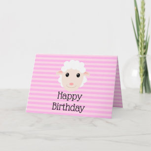 Happy Birthday Lamb Card