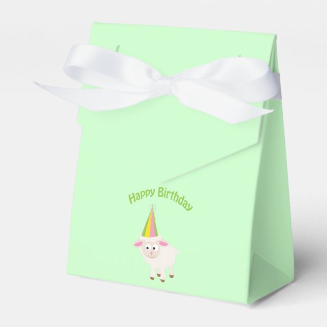 Happy birthday Lamb Favour Box (Front Side)