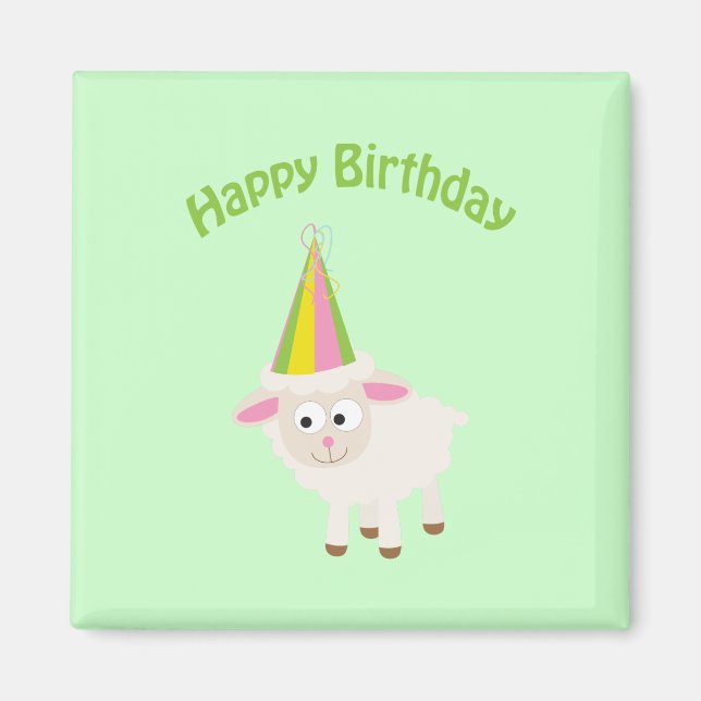 Happy birthday Lamb Magnet (Front)