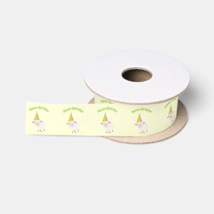 Happy Birthday Lamb Satin Ribbon