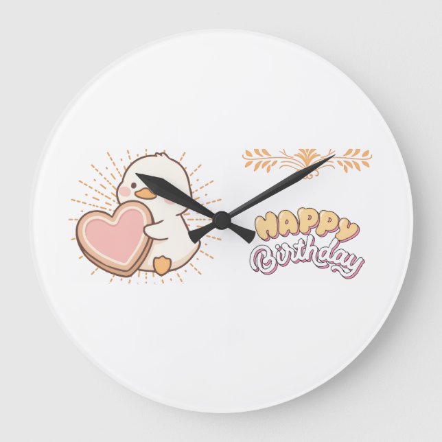 HAPPY BIRTHDAY  LARGE CLOCK (Front)