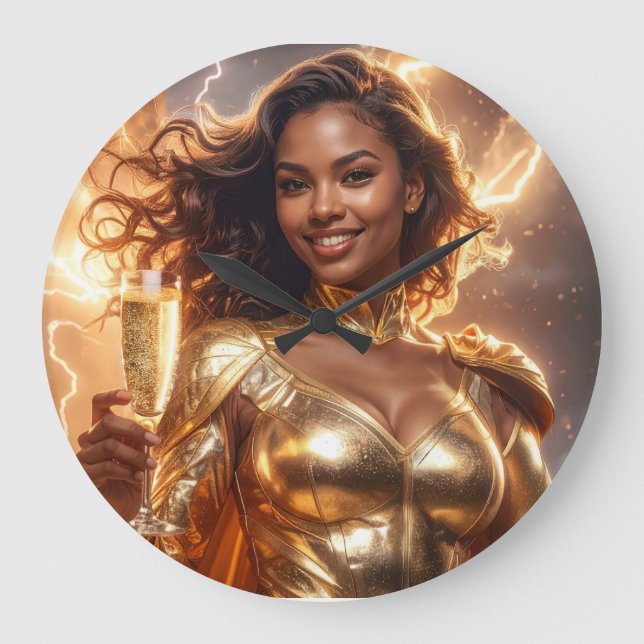 Happy Birthday Large Clock (Front)