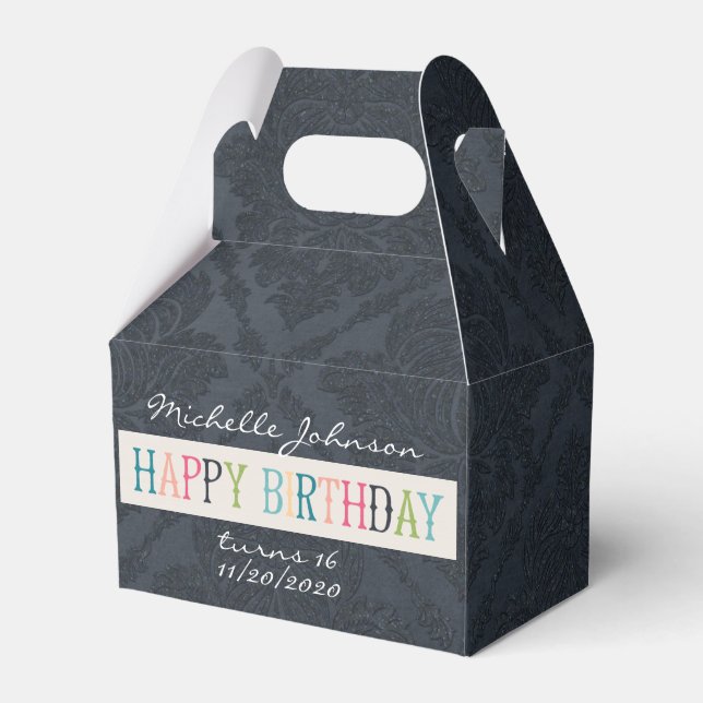 Happy Birthday Large Favour Box (Front Side)