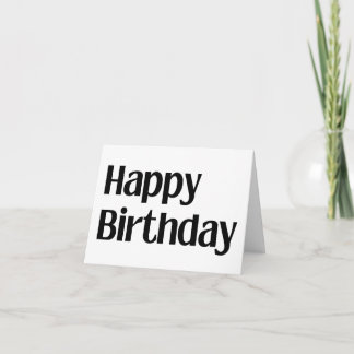 Happy Birthday Large Print Greetings Card