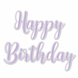 Happy Birthday Lavender Purple Custom Colour Trend
