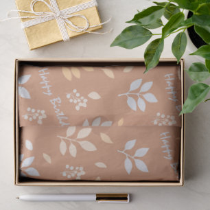 Happy Birthday Leaves Tissue Paper