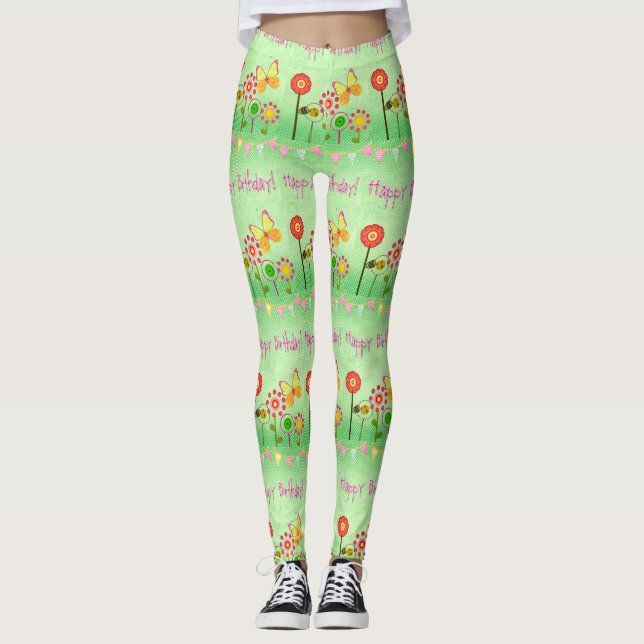 Happy Birthday Leggings (Front)