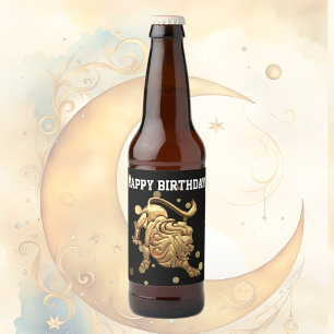Happy Birthday Leo Beer Bottle Label
