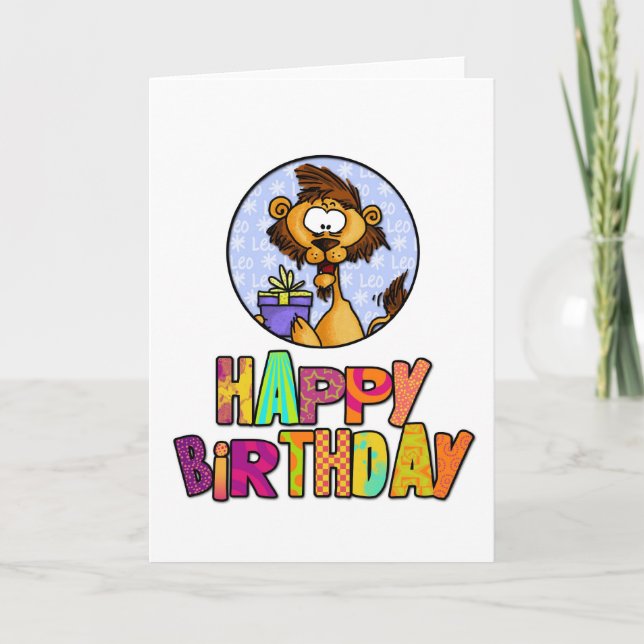 Happy Birthday - Leo Card (Front)