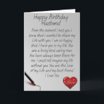 **HAPPY BIRTHDAY LETTER** TO MY ***HUSBAND*** CARD<br><div class="desc">I LOVE THIS CARD AND HOPE THAT YOU DO TOO FOR I KNOW HOW IMPORTANT IT IS TO HAVE THIS KIND OF LOVE. AFTER LOOSING MY HUSBAND AT THE AGE OF 44 I NEVER THOUGHT I'D FIND LOVE AGAIN. 10 YEARS LATER (AND NOW MARRIED 15 YEARS) I REALLY DO KNOW...</div>