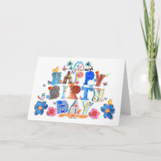 Happy birthday letters card