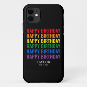 Happy Birthday LGBT Pride LGBTQ Transgender iPhone 11 Case
