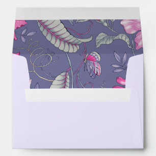 Happy Birthday. Lilac Pink Floral Pattern Custom Envelope