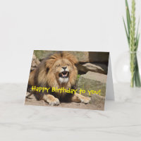 Funny Lion Cards | Zazzle UK