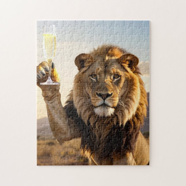 Happy Birthday Lion - Congratulations -  Jigsaw Puzzle (Vertical)